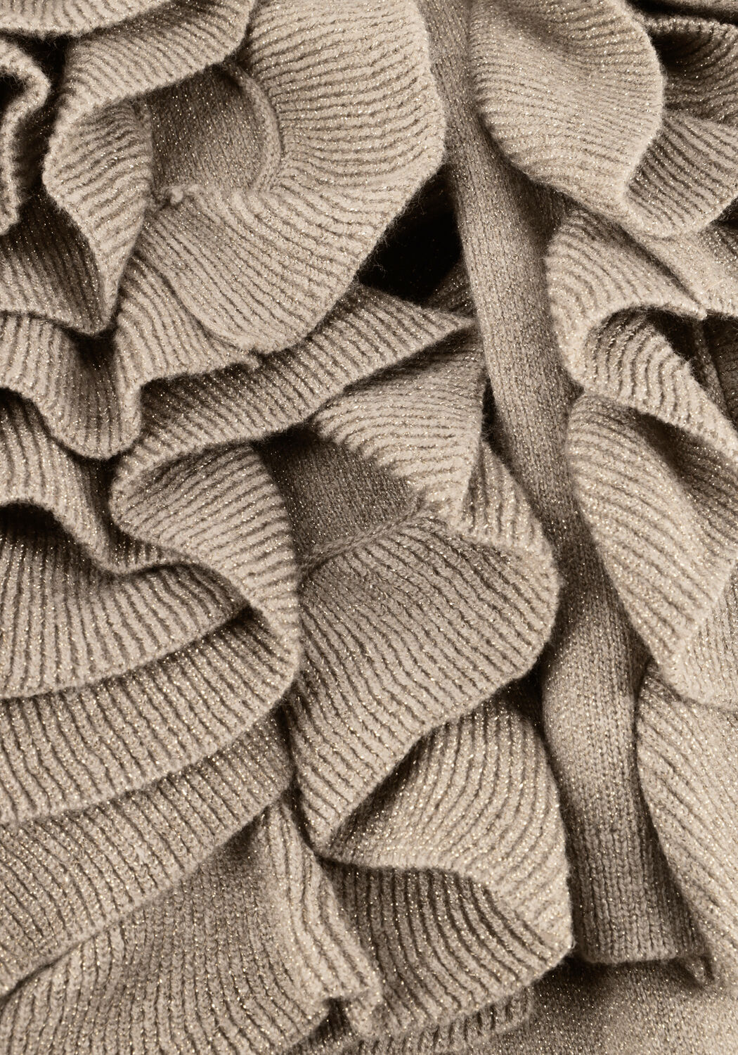 Beige OBJECT Trui OBJDIANDRA KNIT 2/4 RE PULLOVER - large