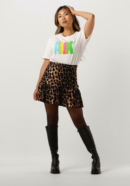 Witte ALIX THE LABEL T-shirt LADIES KNITTED COLOURED ALIX T-SHIRT - large