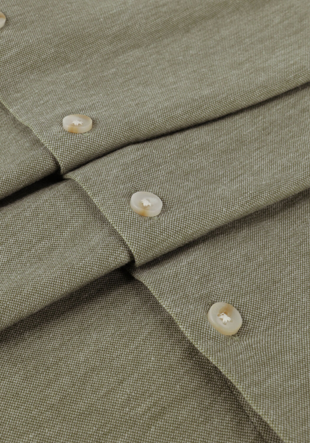 CAST IRON Chemise d&eacute;contract&eacute; LONG SLEEVE SHIRT CF JERSEY PIQUE TEC Olive - large