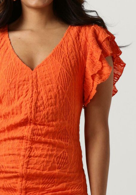 Oranje COLOURFUL REBEL Mini jurk ZORAH BRODERIE DRESS - large