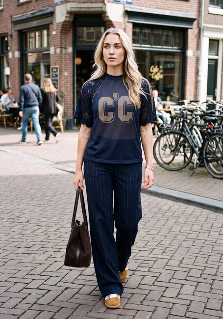 CO'COUTURE Maillots de sport REENACC LOGO LACE TEE Bleu fonc&eacute; - large