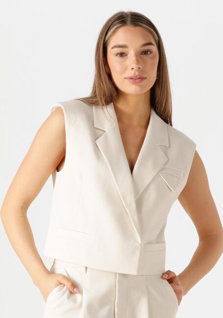 COPENHAGEN MUSE Gilet CMTAILOR-SHORT WAISCOAT Écru - large