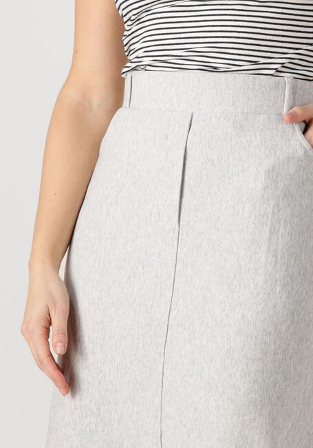 JANSEN AMSTERDAM Jupe midi GEORGIE ROK HVM 683 OVERKNEE SLIT AT CF Gris clair - large