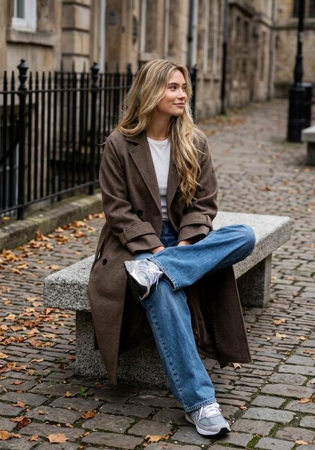 Bruine OBJECT Mantel OBJKEILY L/S COAT - large
