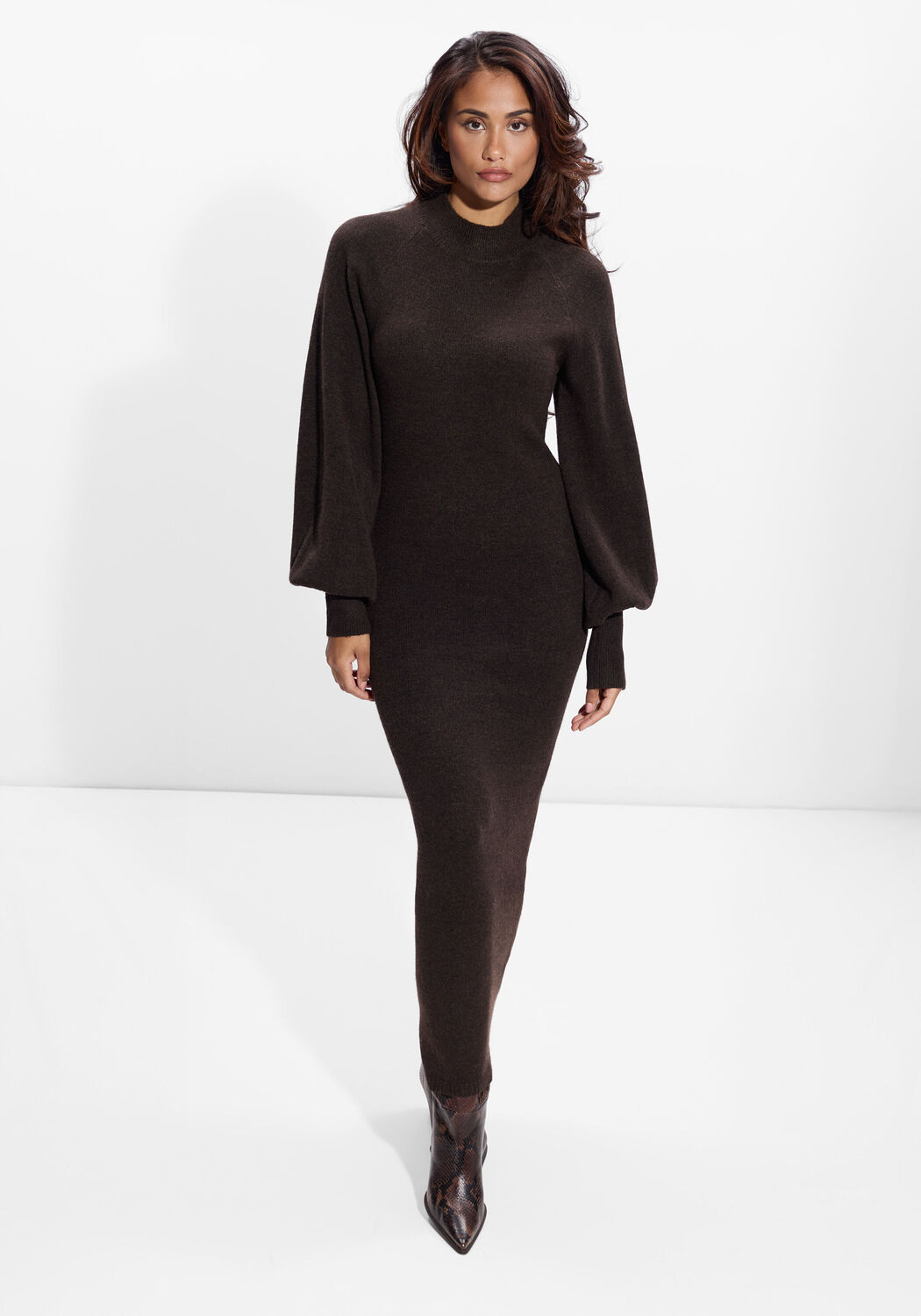 Bruine IBANA Maxi jurk KENDRA - large