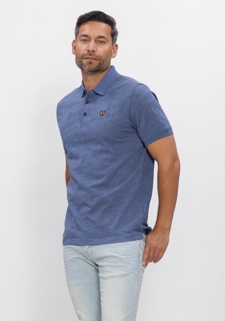 Blauwe PME LEGEND Polo JACQUARD JERSEY - large