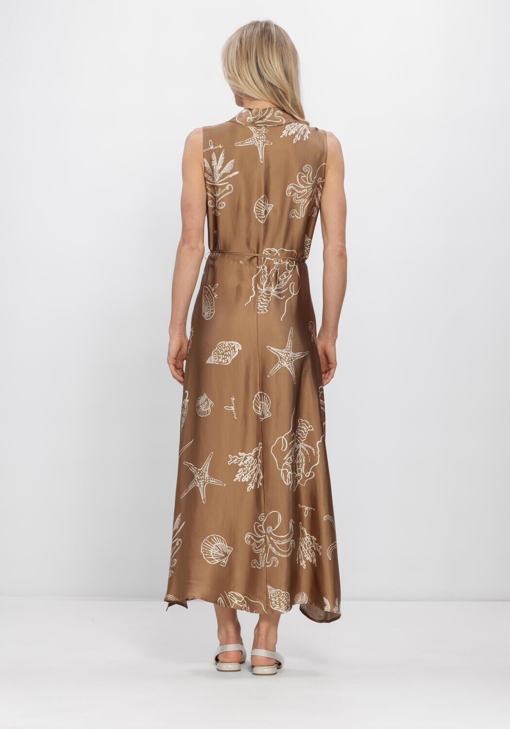 NUKUS Robe midi VIOLET DRESS PRINT Sable - large