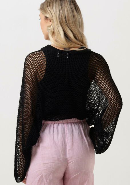 RESORT FINEST Pull CROCHET SWEATER en noir - large
