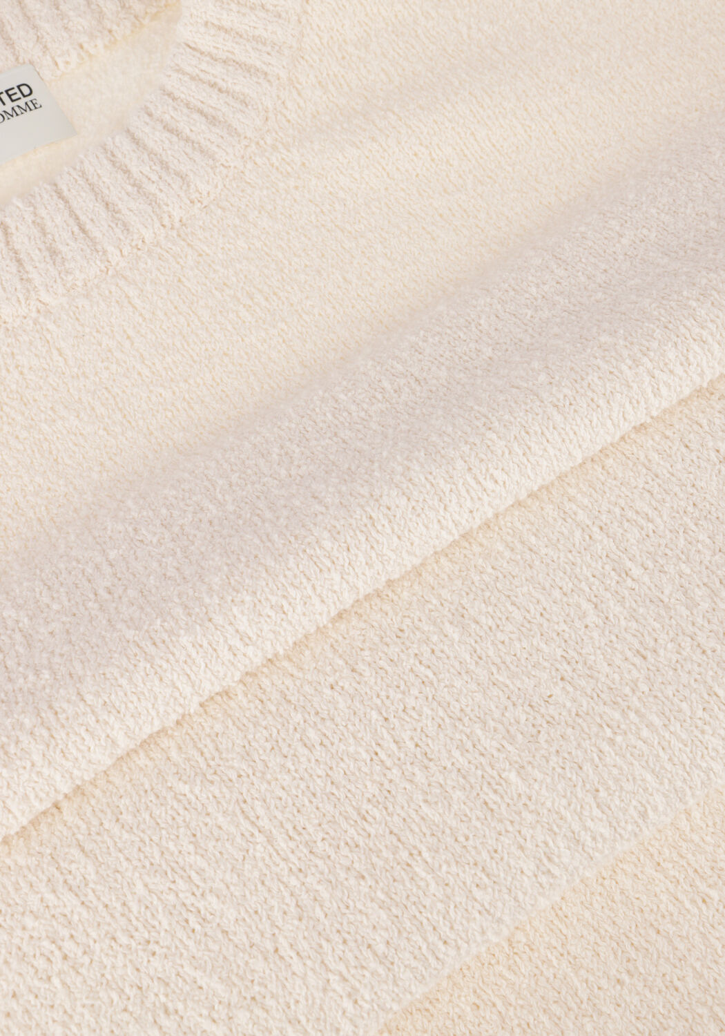 SELECTED MEN Pull SLHLOOP LS KNIT CREW NECK en beige - large