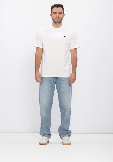 LACOSTE T-shirt CLASSIC FIT BACK PRINT HEAVY JERSEY T-SHIRT en blanc - large