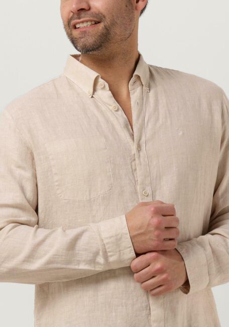 BUTCHER OF BLUE Chemise décontracté ROBBINS LINEN CLEAN SHIRT en beige - large