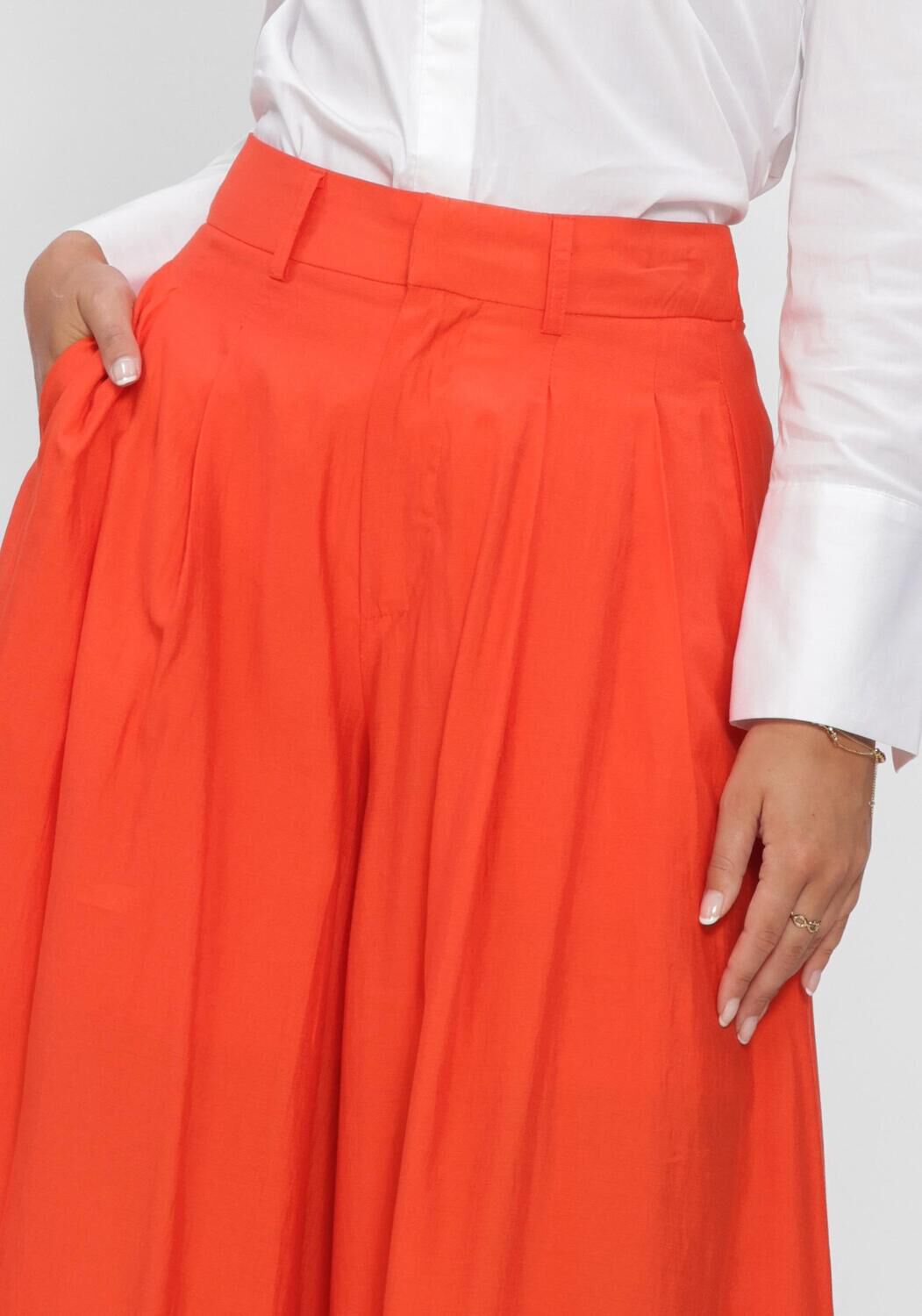 Oranje CO'COUTURE Wijde broek AURACC SKIRT LL PANT - large
