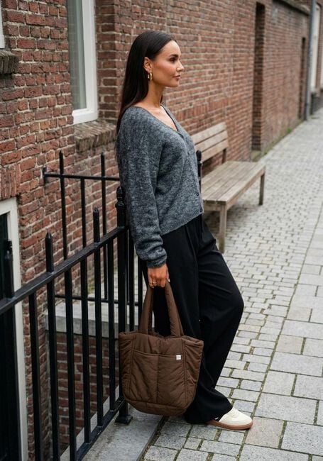 Grijze MSCH COPENHAGEN Vest MSCHMILANIA HOPE CARDIGAN - large