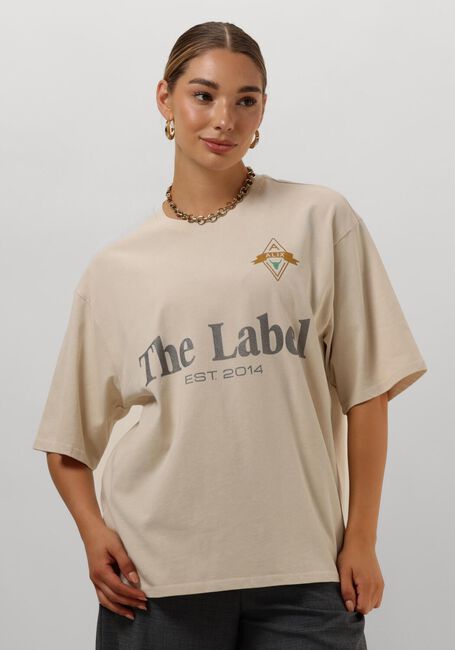 Beige ALIX THE LABEL T-shirt LADIES KNITTED THEL LABEL T-SHIRT - large