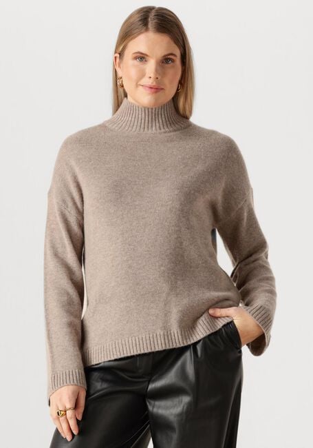 SELECTED WOMEN Pull SLFCILLE CASHMERE BLEND HIGH  NECK NOOS en beige - large