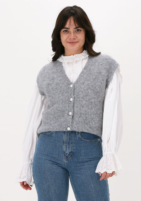 JUST FEMALE Spencer FINE VEST Gris clair - large