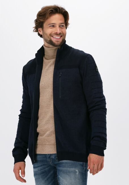 Donkerblauwe VANGUARD Vest ZIP JACKET COTTON BONDED MELAN - large