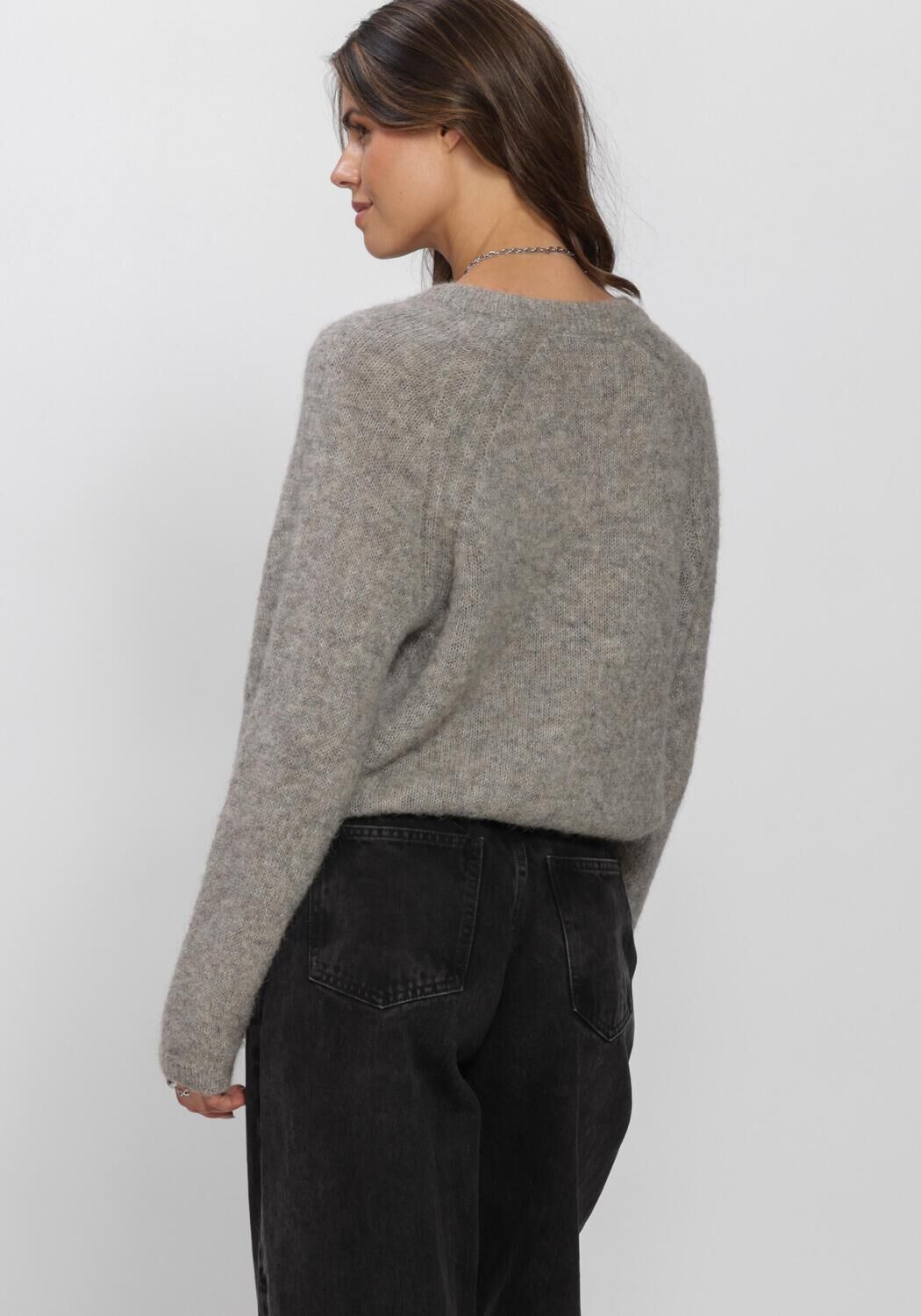 Grijze BY-BAR Vest FALON CARDIGAN - large
