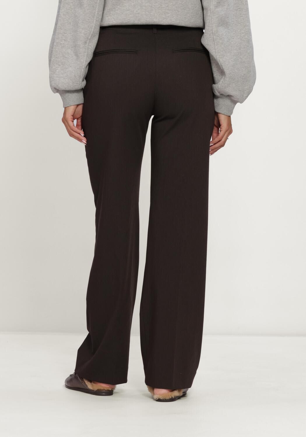 Bruine TOMMY HILFIGER Pantalon VISCOSE BLEND STRAIGHT PANT - large