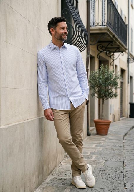Witte SELECTED MEN Klassiek overhemd SLHSLIM-PERFORMANCE SHIRT LS NOOS - large