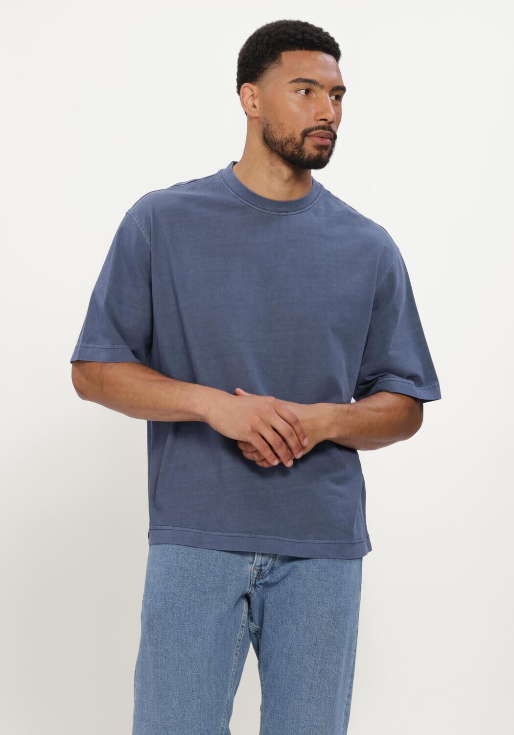 SELECTED MEN T-shirt SLHBOXYCORY SS O-NECK TEE en bleu - large