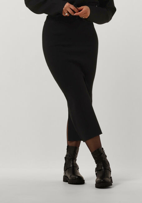 OBJECT Jupe midi OBJREYNARD HW KNIT SKIRT en noir - large