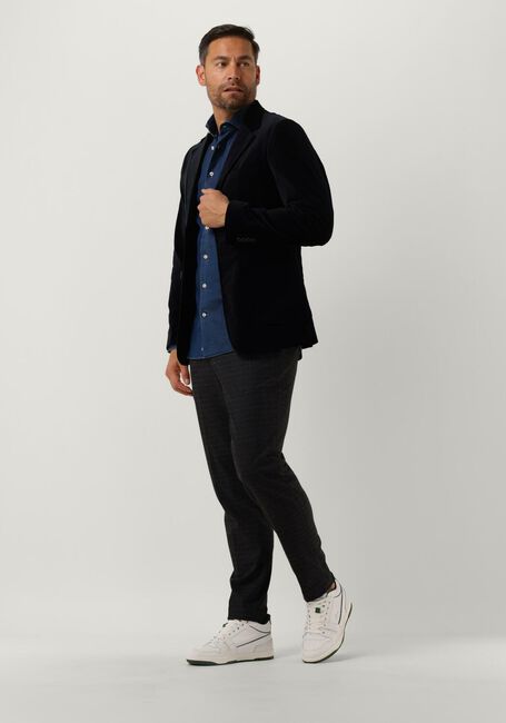 Donkerblauwe SELECTED MEN Colberts SLIM-PORTLAND VELVET BLZ - large