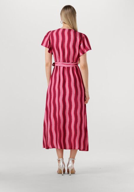 COLOURFUL REBEL Robe maxi AVA STRIPED REAL WRAP MAXI DRESS SS en rose - large