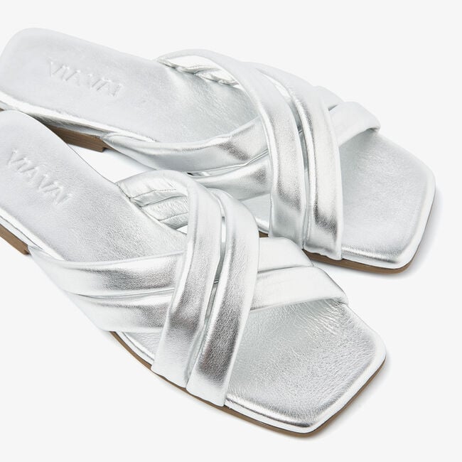 Zilveren VIA VAI Slippers KIKI LOT - large