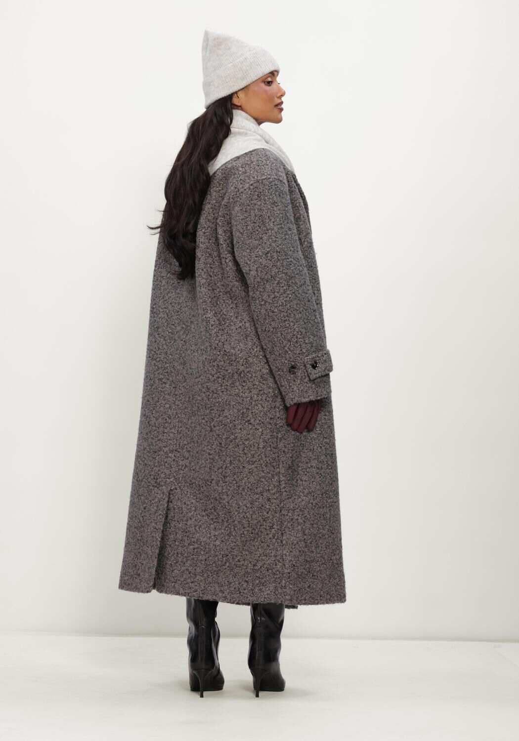OMODA ATELIER Manteau OM-QUIRINE X QUINTY Gris fonc&eacute; - large
