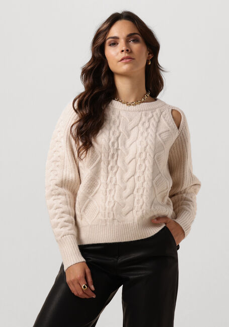 CO'COUTURE Pull NEW ROW CABLE KNIT Écru - large