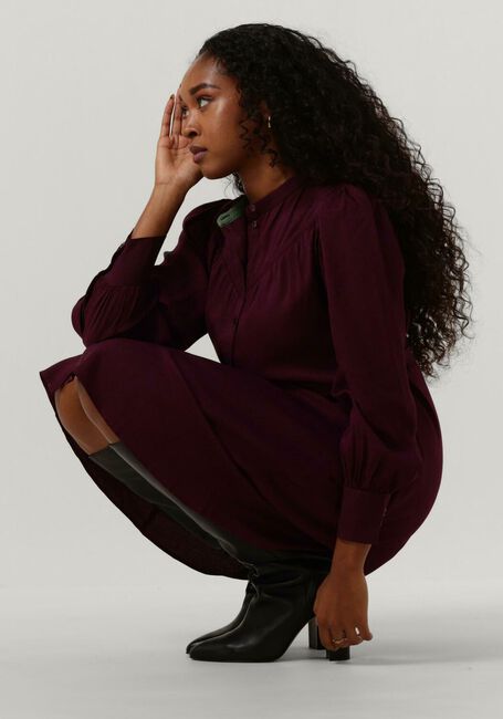 POM AMSTERDAM Robe midi WINTERBLOOM en violet - large