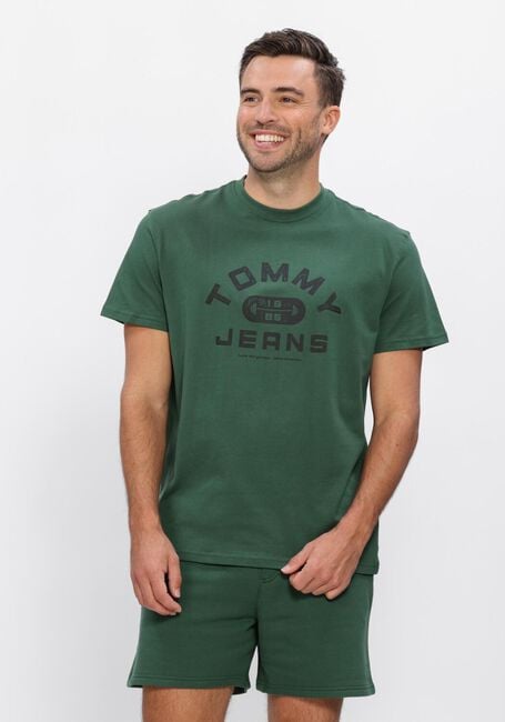 Donkergroene TOMMY JEANS T-shirt TJM REG TJ GYM SS TEE EXT - large