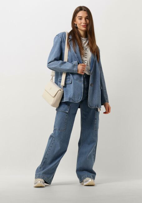 Blauwe ALIX THE LABEL Blazer LADIES WOVEN DENIM BLAZER Blauwe ALIX THE LABEL Blazer LADIES WOVEN DENIM BLAZER - large