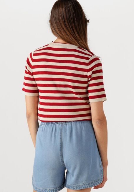 Rode OBJECT Trui OBJESTER S/S NEW KNIT PULLOVER - large