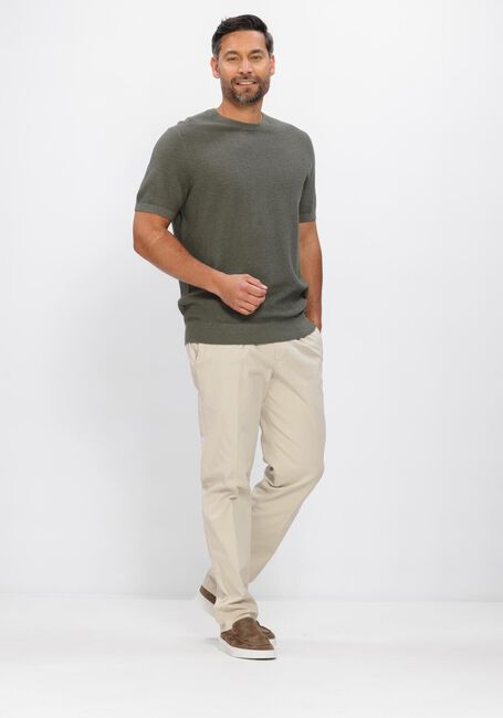 PROFUOMO T-shirt T-SHIRT CREW NECK COTTON LINEN en vert - large