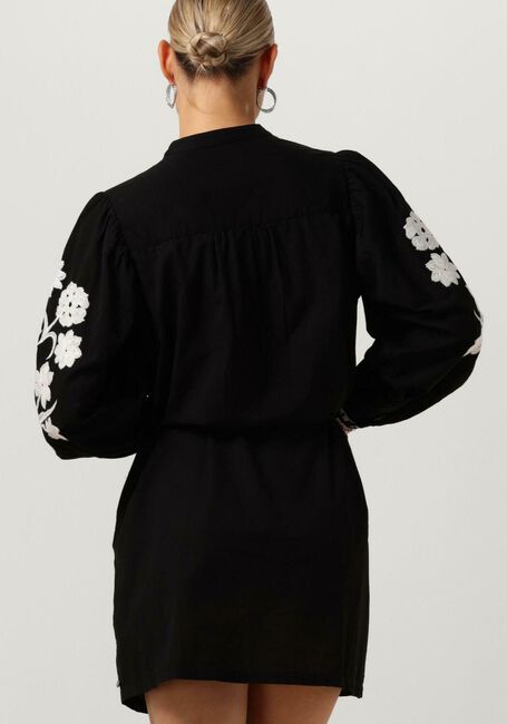 Zwarte SCOTCH & SODA Mini jurk MINI DRESS WITH SLEEVE EMBROIDERY - large