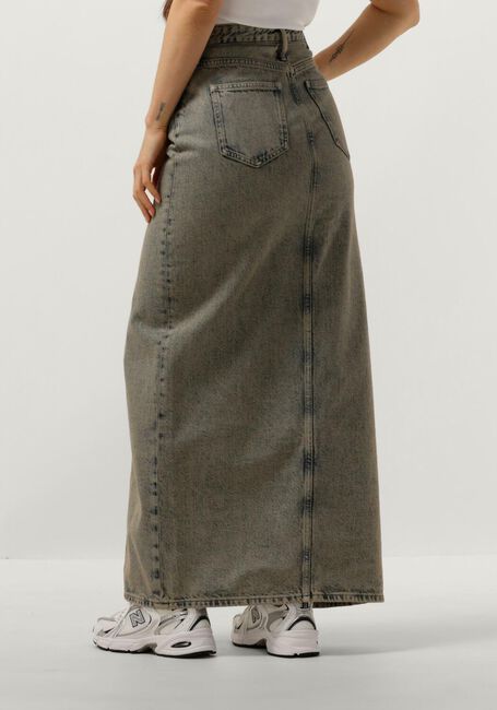 Lichtblauwe CALVIN KLEIN Maxirok FRONT SPLIT MAXI DENIM SKIRT - large
