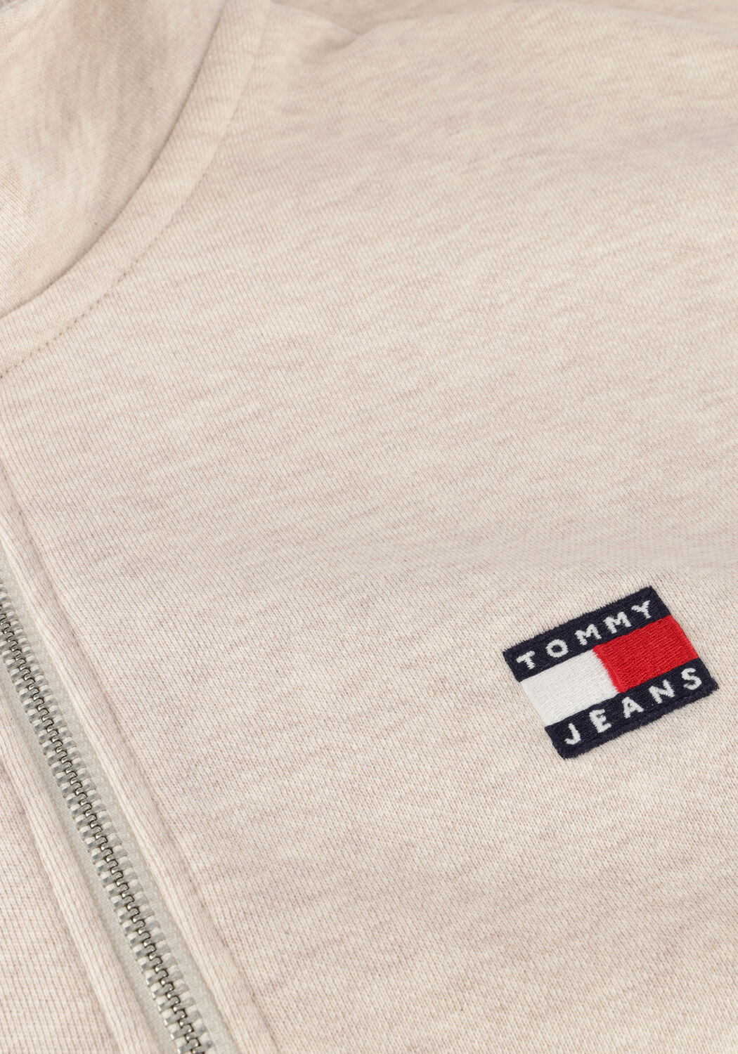 Beige TOMMY JEANS Sweater TJM RLX BADGE 1/4 ZIP - large
