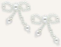 Witte NOTRE-V Sieraad EARRINGS BOW PEARLS Witte NOTRE-V Sieraad EARRINGS BOW PEARLS - medium