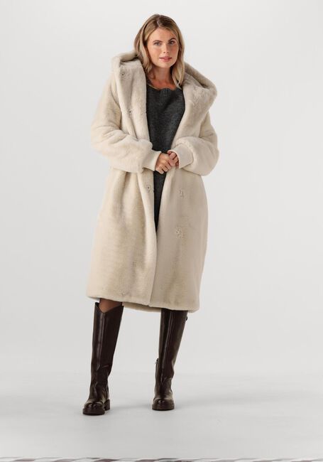 Beige MOSCOW Faux fur jas 08-08-EVELYN-3 - large