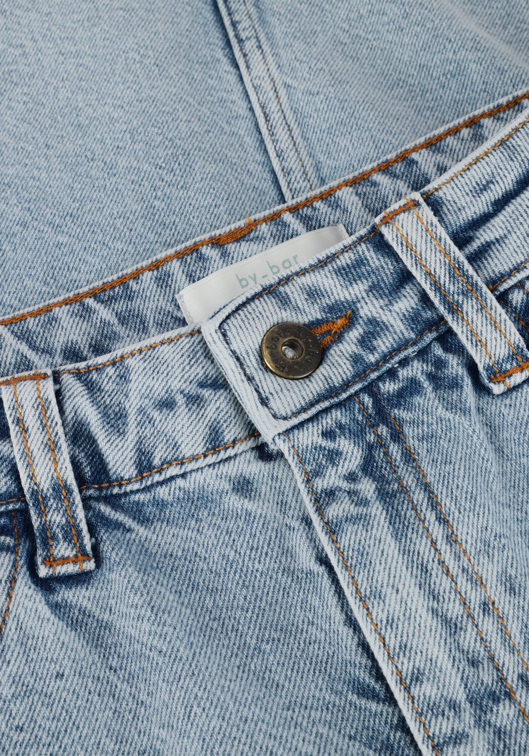 Blauwe BY-BAR Midirok ELBA DENIM SKIRT - large