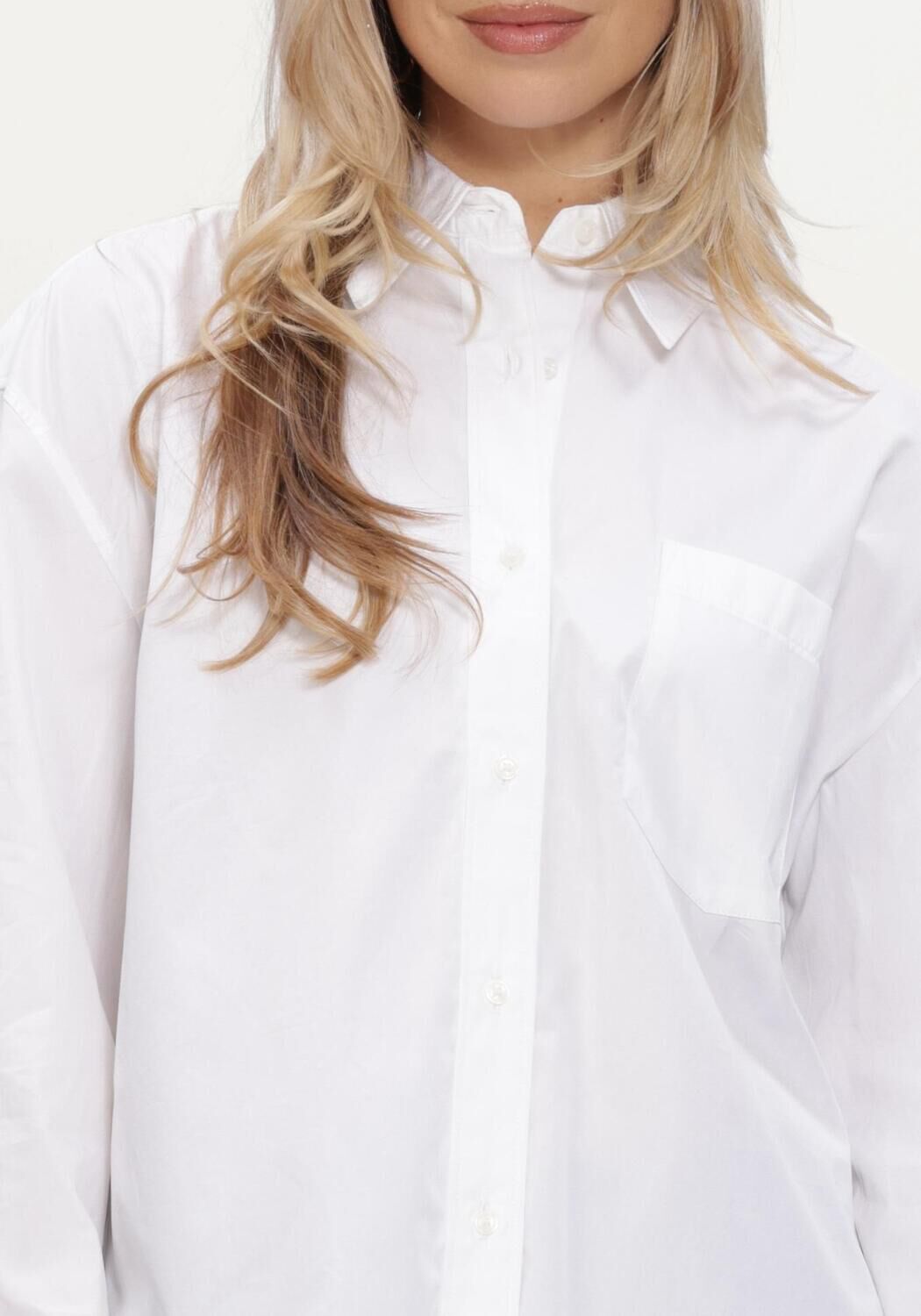 Witte TOMMY HILFIGER  POPLIN DOUBLE CUFF SHIRT - large