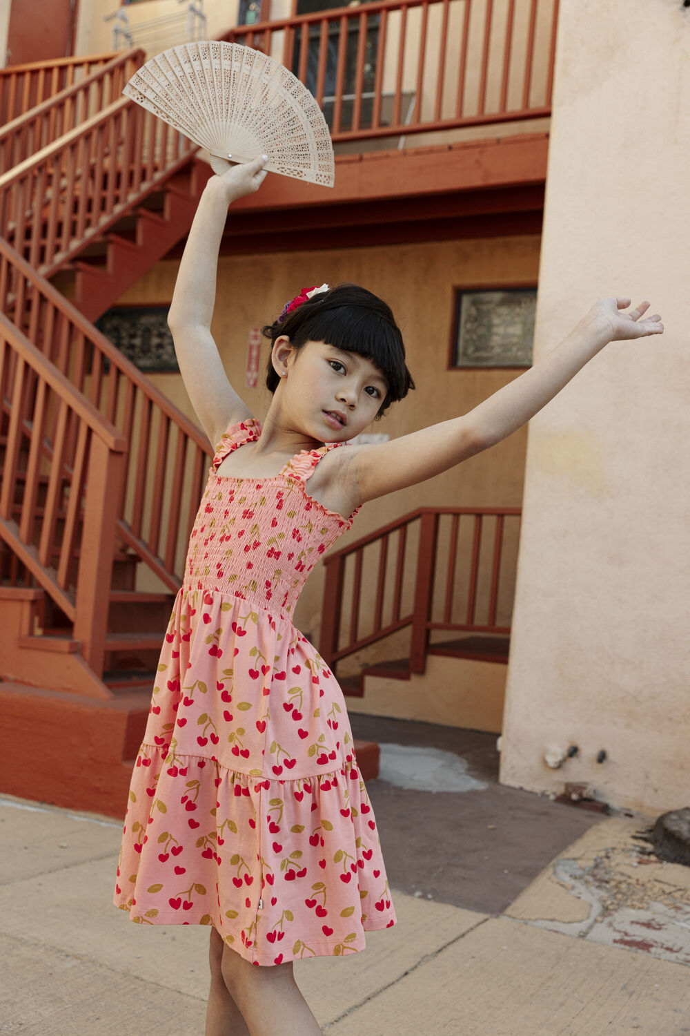 AMMEHOELA Robe midi HAILEY Corail - large