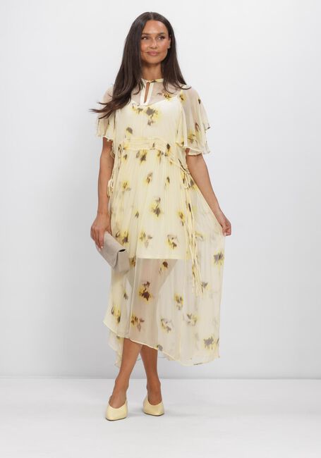 SECOND FEMALE Robe midi MIRAGE DRESS en jaune - large