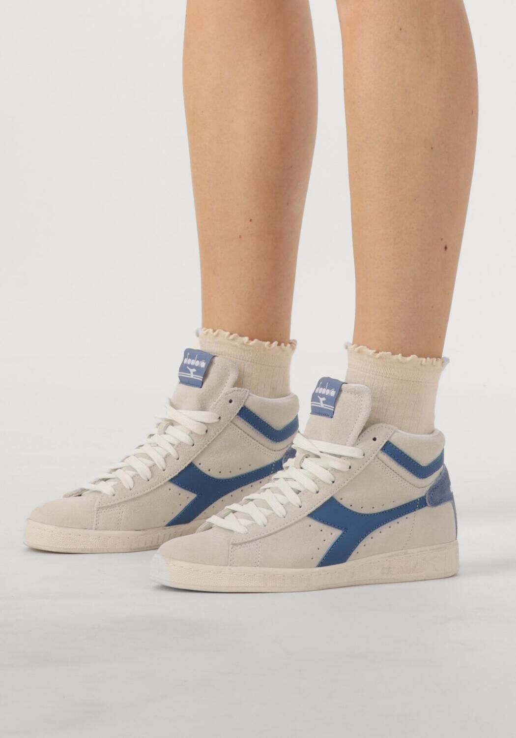 Witte DIADORA Sneakers GAME L HIGH SUEDE WAXED - large