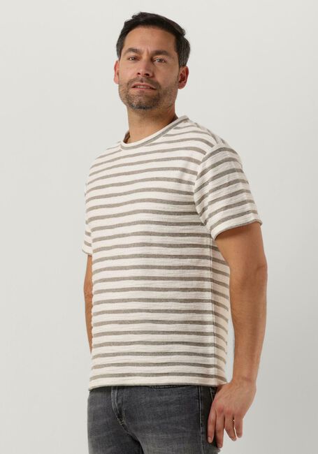 ANERKJENDT T-shirt AKKIKKI S/S STRUCTURE STRIPE Olive - large