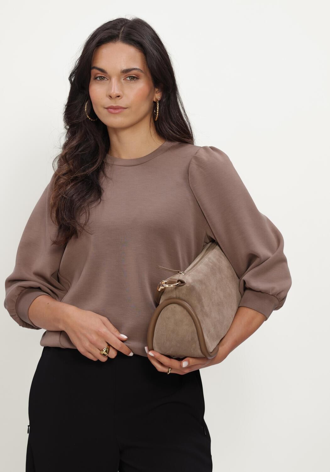 SELECTED WOMEN Pull SLFTENNY en marron - large