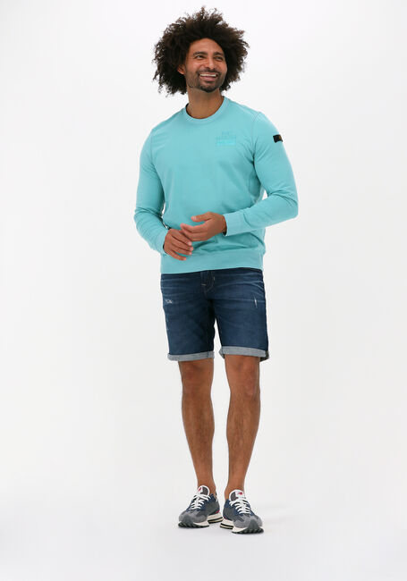 Donkerblauwe PME LEGEND Jeans TAILWHEEL SHORTS DARK BLUE DESTROY - large