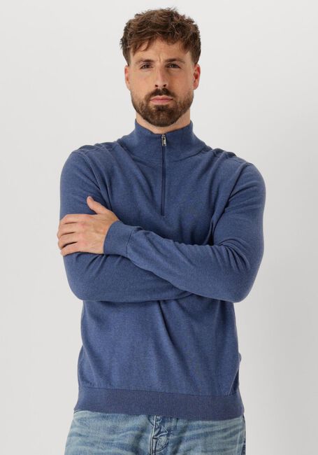 SELECTED HOMME Pull SLHBERG HALF ZIP CARDIGAN NOOS en bleu - large
